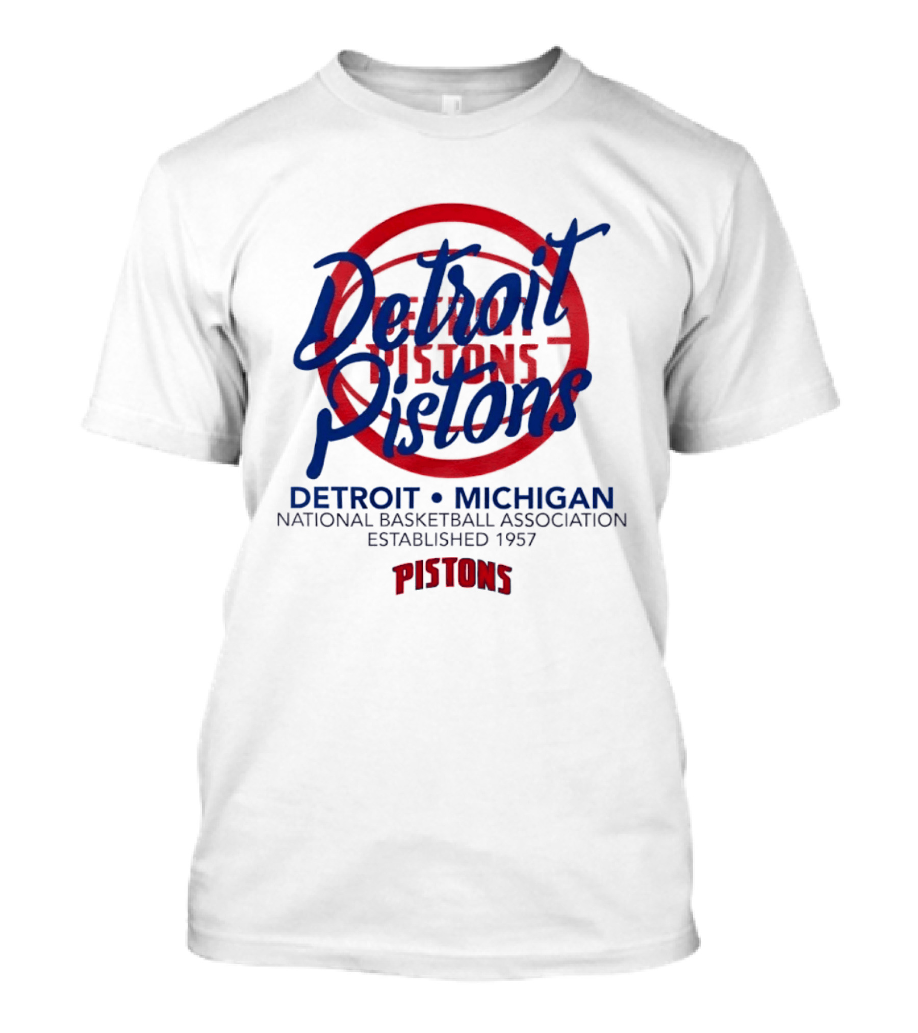 Detroit Pistons Michigan NBA Established 1957 National Basketball Association T-Shirt