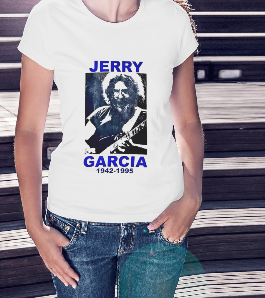 Jerry Garcia 1942 1995 Image With Guitar T-Shirt