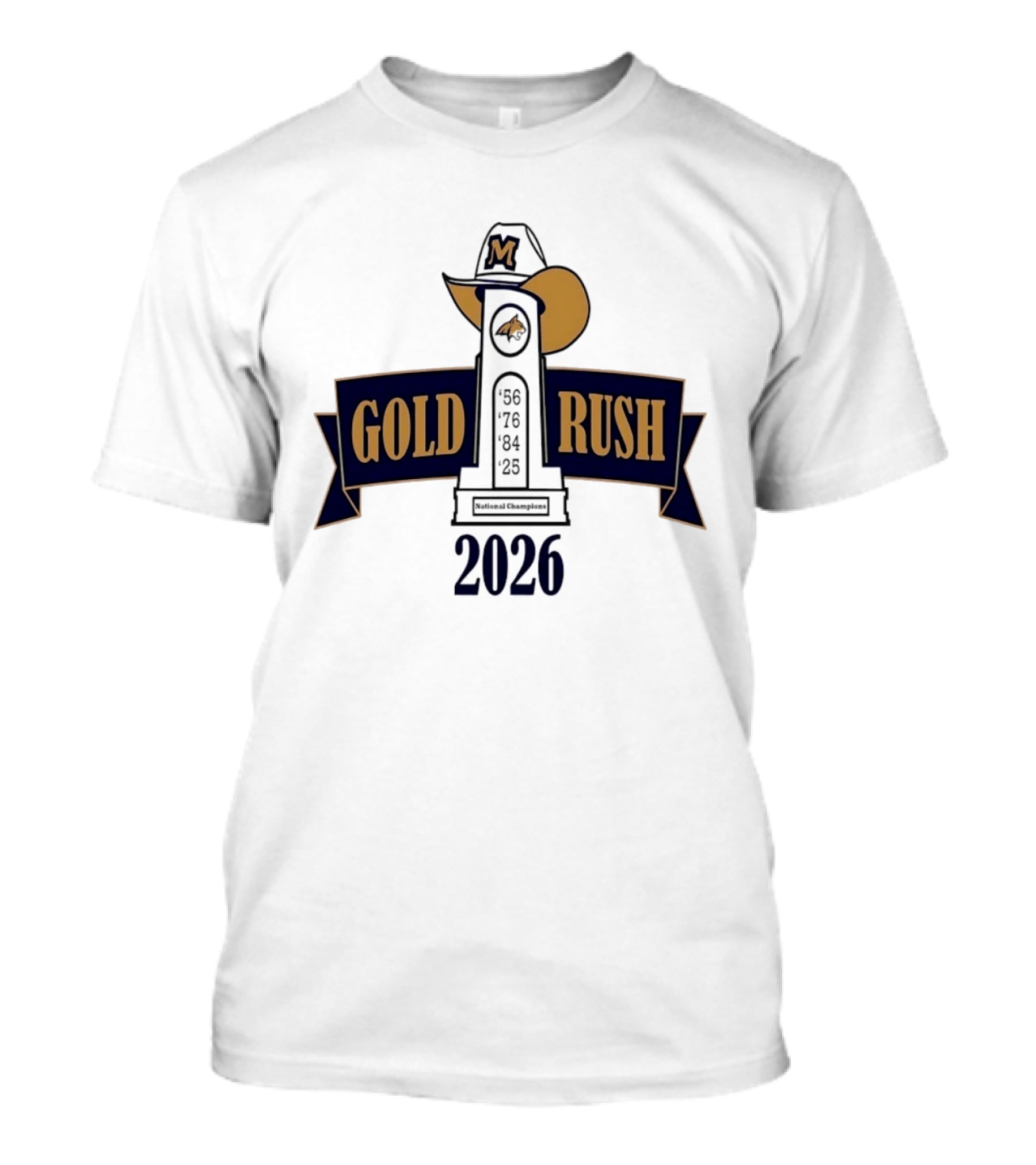 Montana State Bobcats Gold Rush 2026 Memorial Bell Cathedral T-Shirt