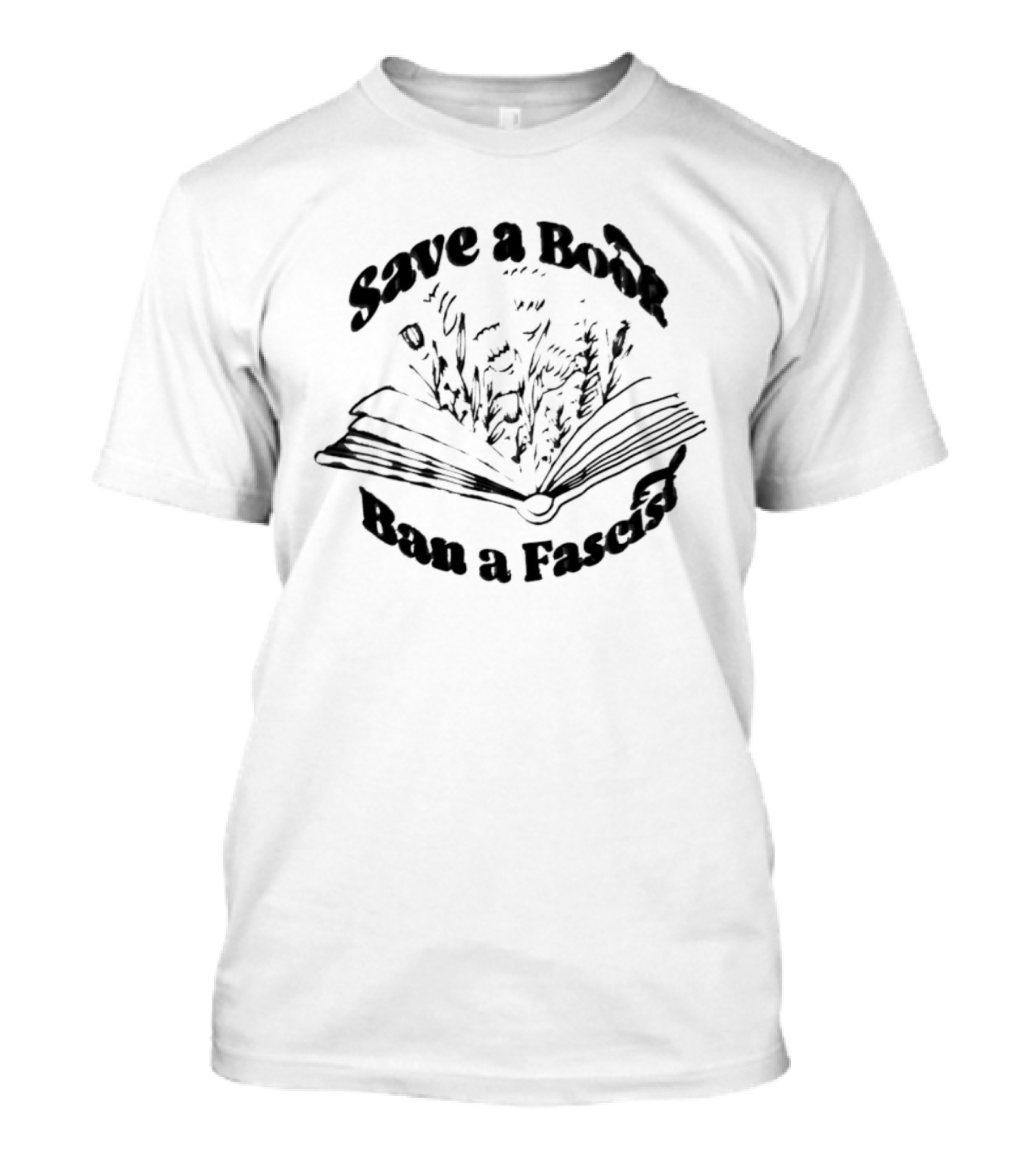 Save A Book Ban A Fascist Vintage Book T-Shirt