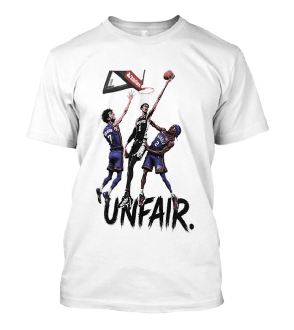 Chet Holmgren Victor Wembanyama Lu Dort San Antonio Spurs Unfair NBA Basketball 2026 T-Shirt