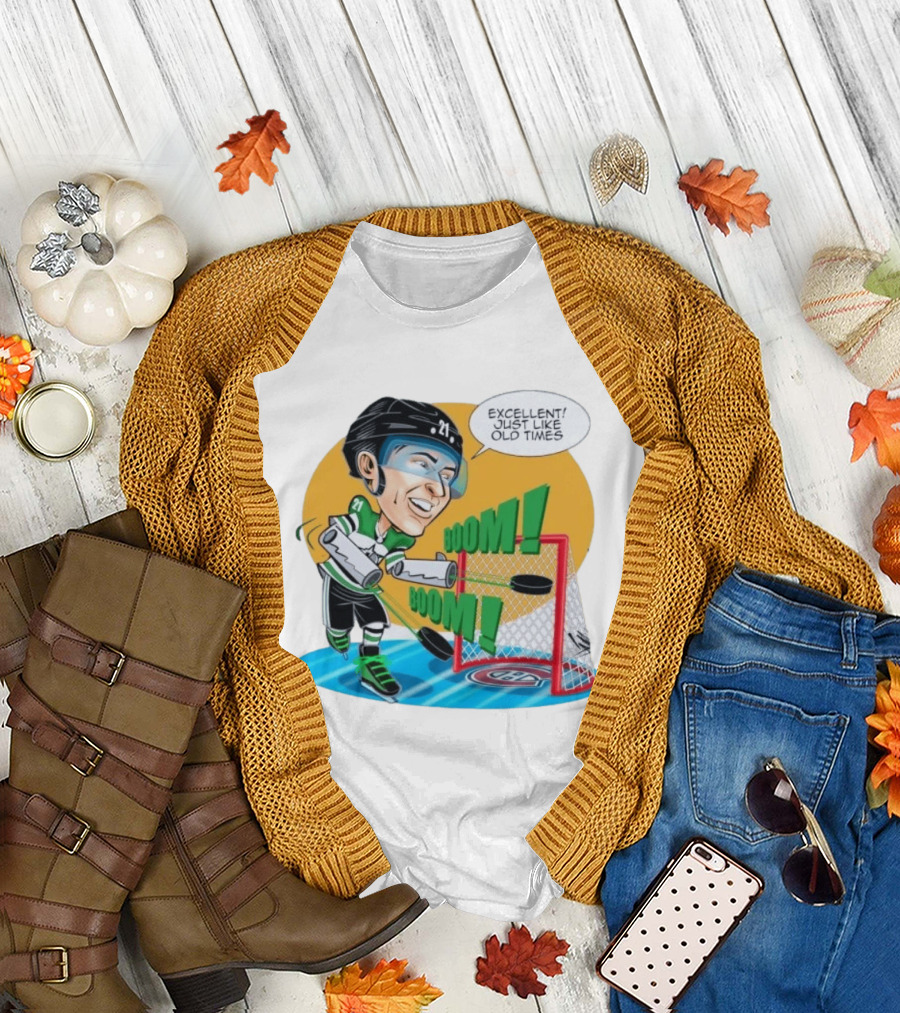 Jason Robertson Boom Excellent Just Like Old Times Hockey Goal T-Shirt