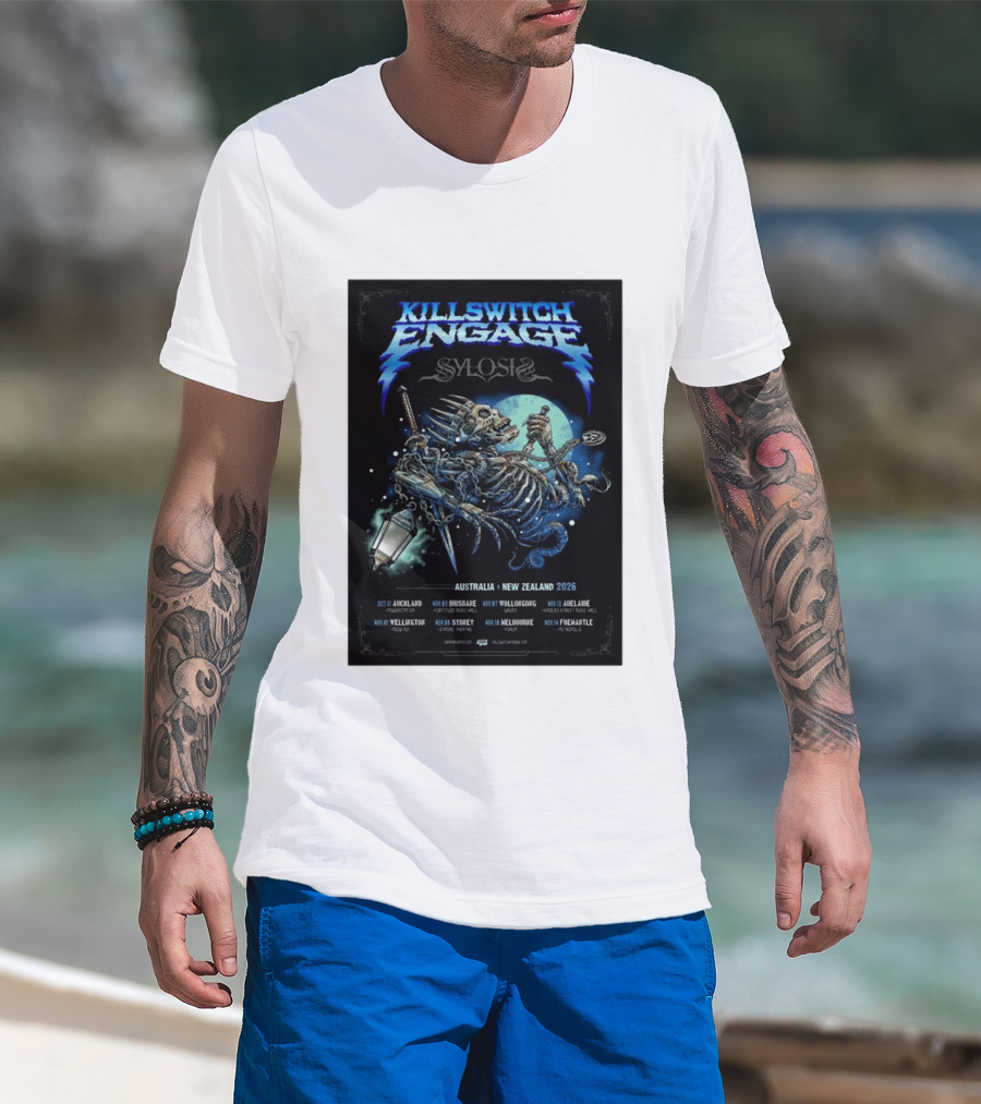 Killswitch Engage Sylosis Australia New Zealand Tour 2026 Concert Dates T-Shirt