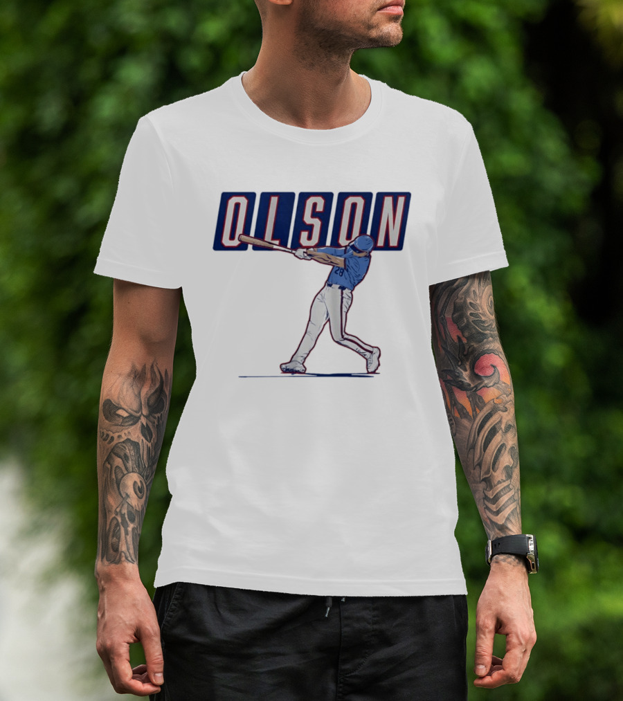 Olson 28 ATL Slugger Swing For Atlanta Braves Baseball Fans T-Shirt