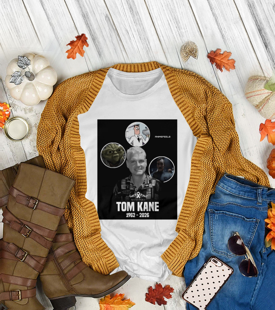 Rest in Peace Tom Kane 1962 2026 Animefeels Yoda T-Shirt