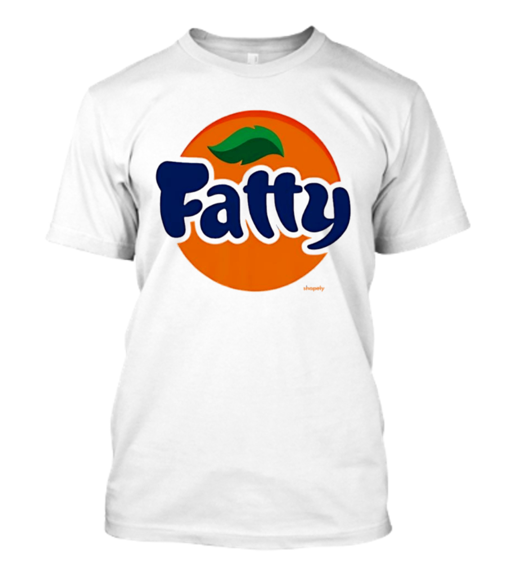 Fatty Fanta Bold Text Orange Circle T-Shirt