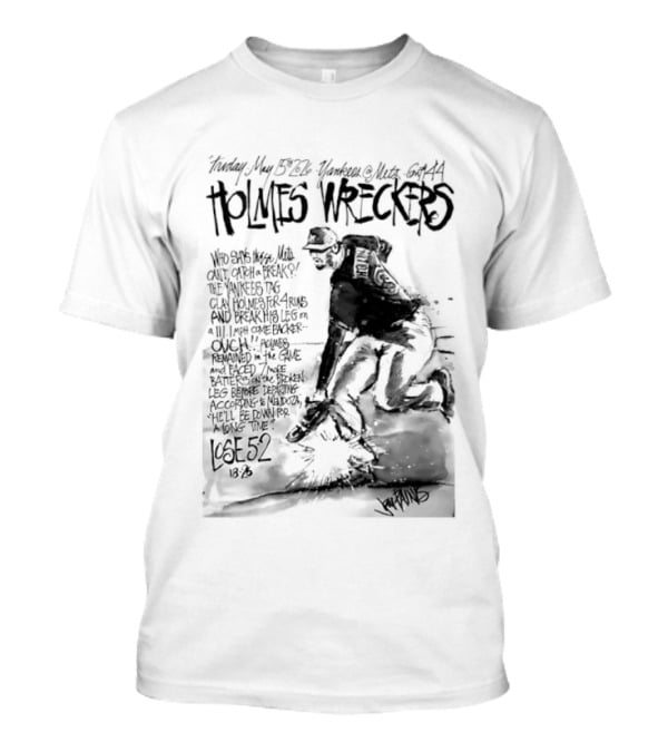 Holmes Wreckers New York Mets Baseball Pitcher Clay Holmes T-Shirt