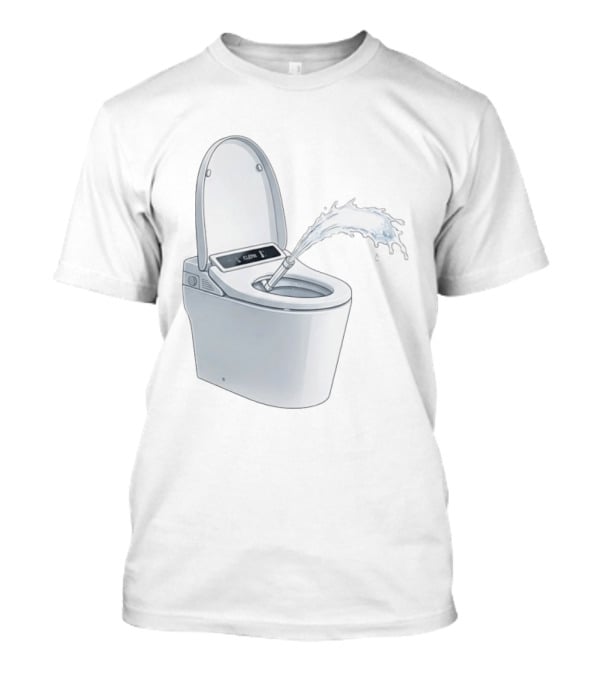 Smart Toilet Clean Water Splash Meme T-Shirt
