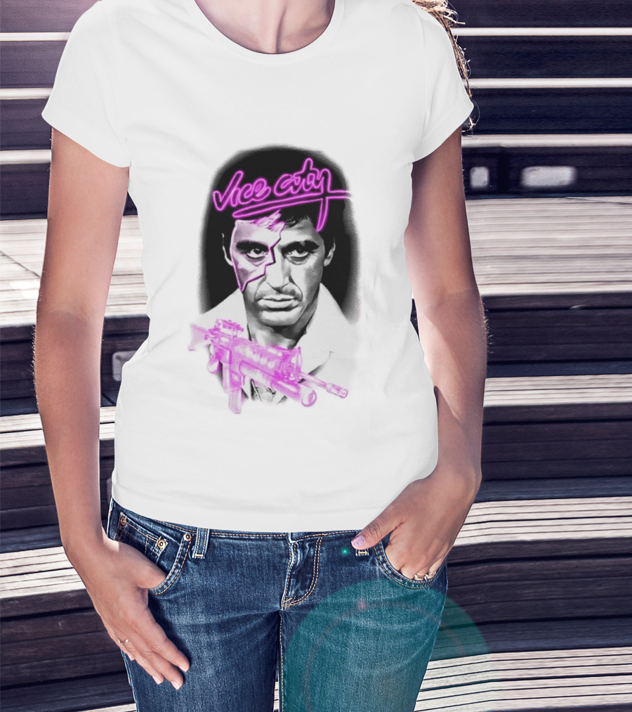 Vice City Tony Montana Scarface Neon T-Shirt
