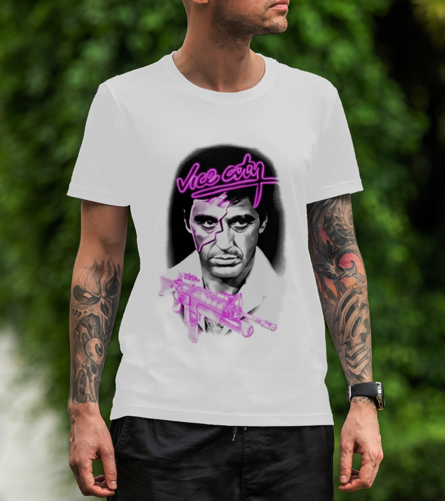 Vice City Tony Montana Scarface Neon T-Shirt