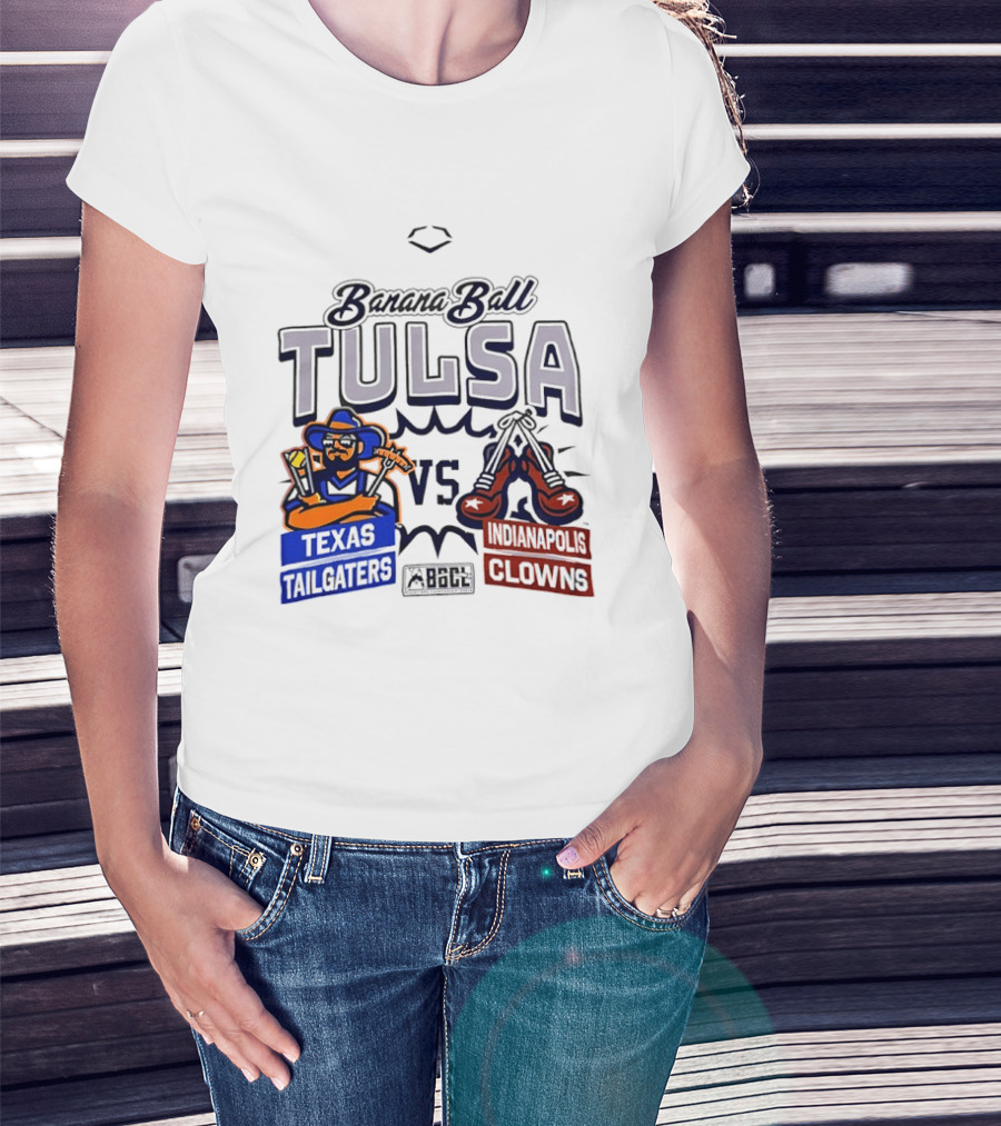 Banana Ball Tulsa Texas Tailgaters Vs Indianapolis Clowns T-Shirt