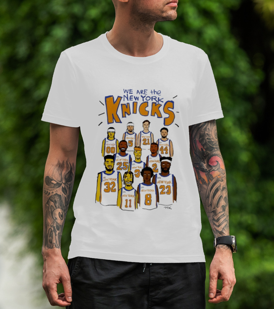 We Are The New York Knicks Players Basketball Doodle Team Roster T-Shirt