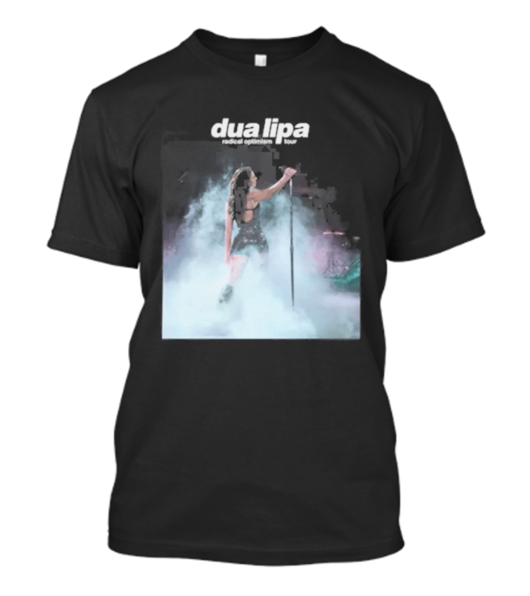 Dua Lipa Round Neck Abstract Pastel Aura T-Shirt