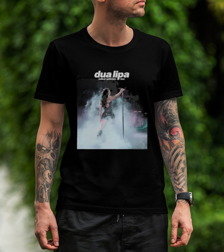 Dua Lipa Round Neck Abstract Pastel Aura T-Shirt