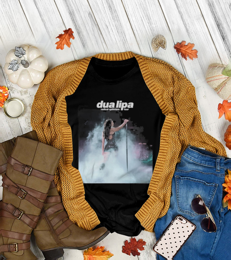 Dua Lipa Round Neck Abstract Pastel Aura T-Shirt