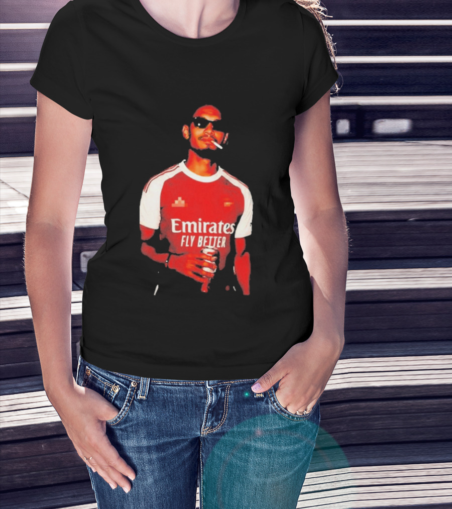 Gabriel Magalhaes Smoking Emirates Fly Better Arsenal T-Shirt