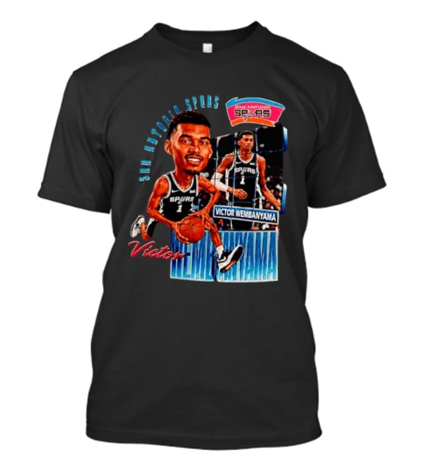 San Antonio Spurs Victor Wembanyama Basketball Caricature T-Shirt