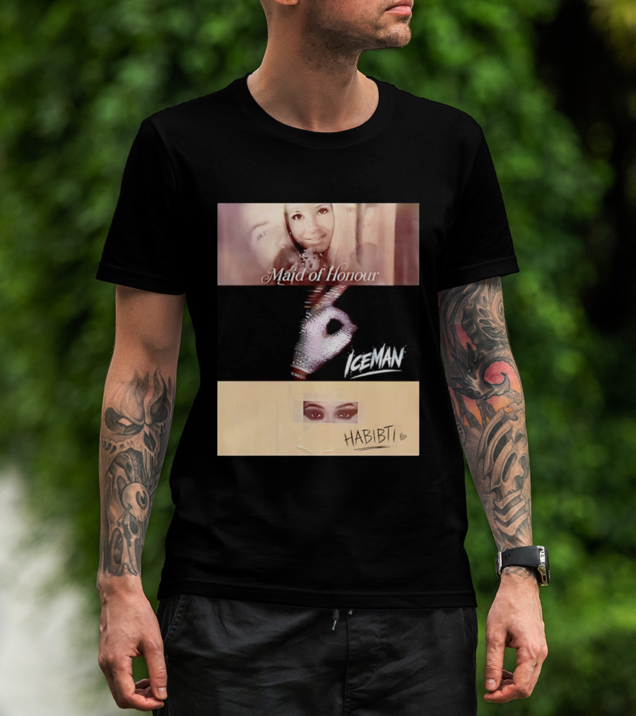 Maid Of Honour Iceman Habibti Mashup With Glove And Portraits T-Shirt