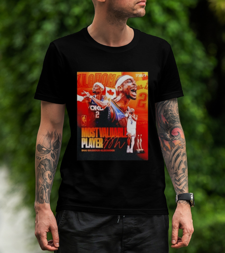 Shai Gilgeous Alexander Oklahoma Most Valuable Player 2x MVP TSN Basketball Canada T-Shirt
