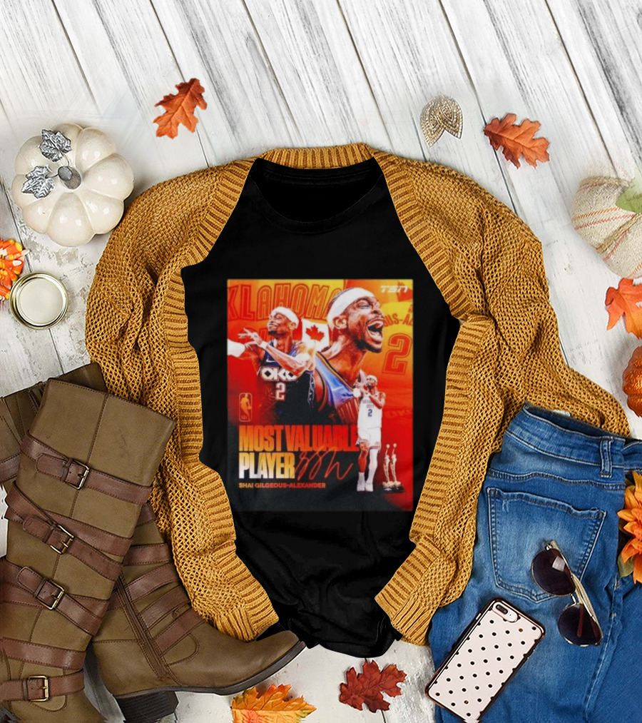 Shai Gilgeous Alexander Oklahoma Most Valuable Player 2x MVP TSN Basketball Canada T-Shirt