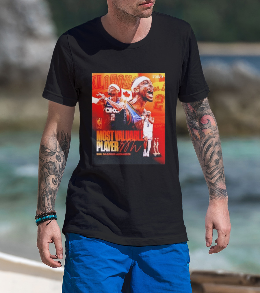 Shai Gilgeous Alexander Oklahoma Most Valuable Player 2x MVP TSN Basketball Canada T-Shirt
