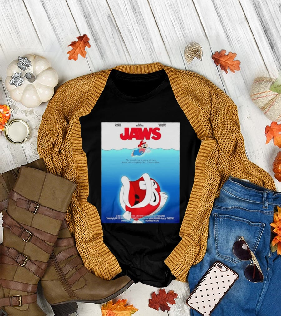 Mario Jaws Big Bertha Bowser Koopa Movie T-Shirt