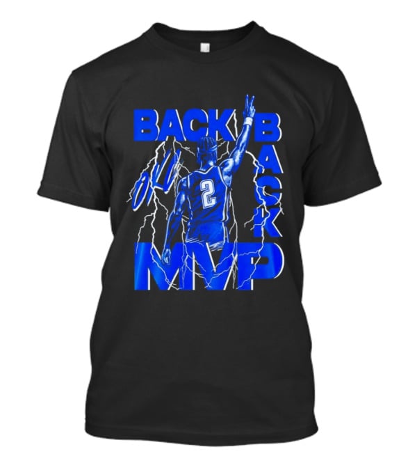 Shai Gilgeous Alexander Back 2 Back MVP Oklahoma City Thunder Storm T-Shirt