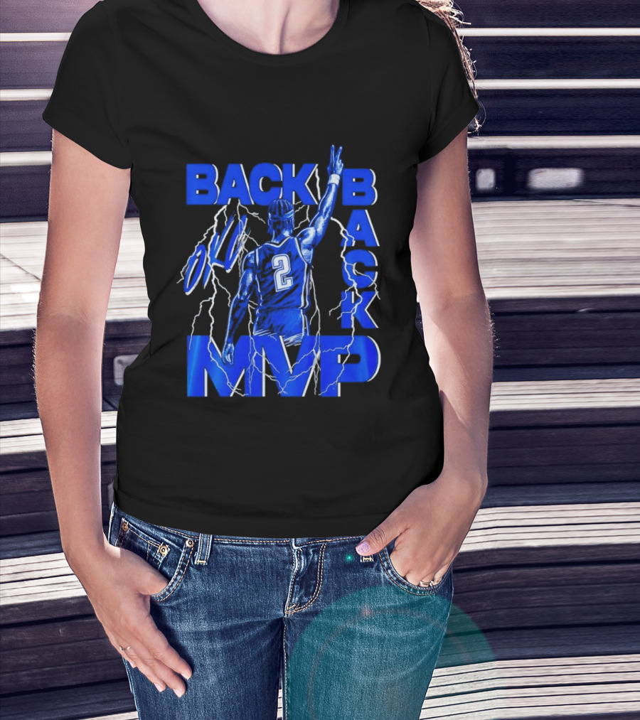 Shai Gilgeous Alexander Back 2 Back MVP Oklahoma City Thunder Storm T-Shirt