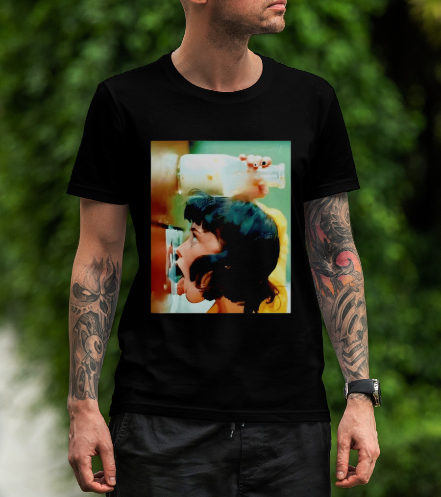 The Girl With Banging Head Licking Milk Scene T-Shirt