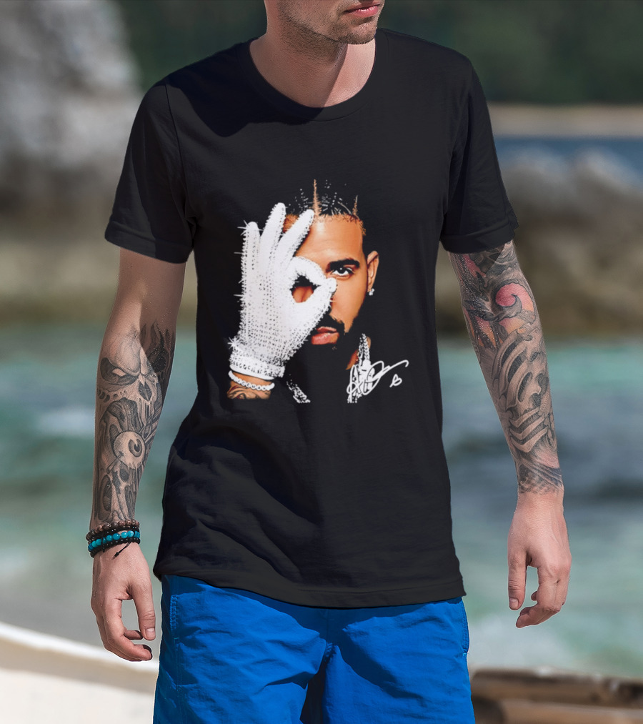 The Iceman Drake Rhinestone Glove T-Shirt