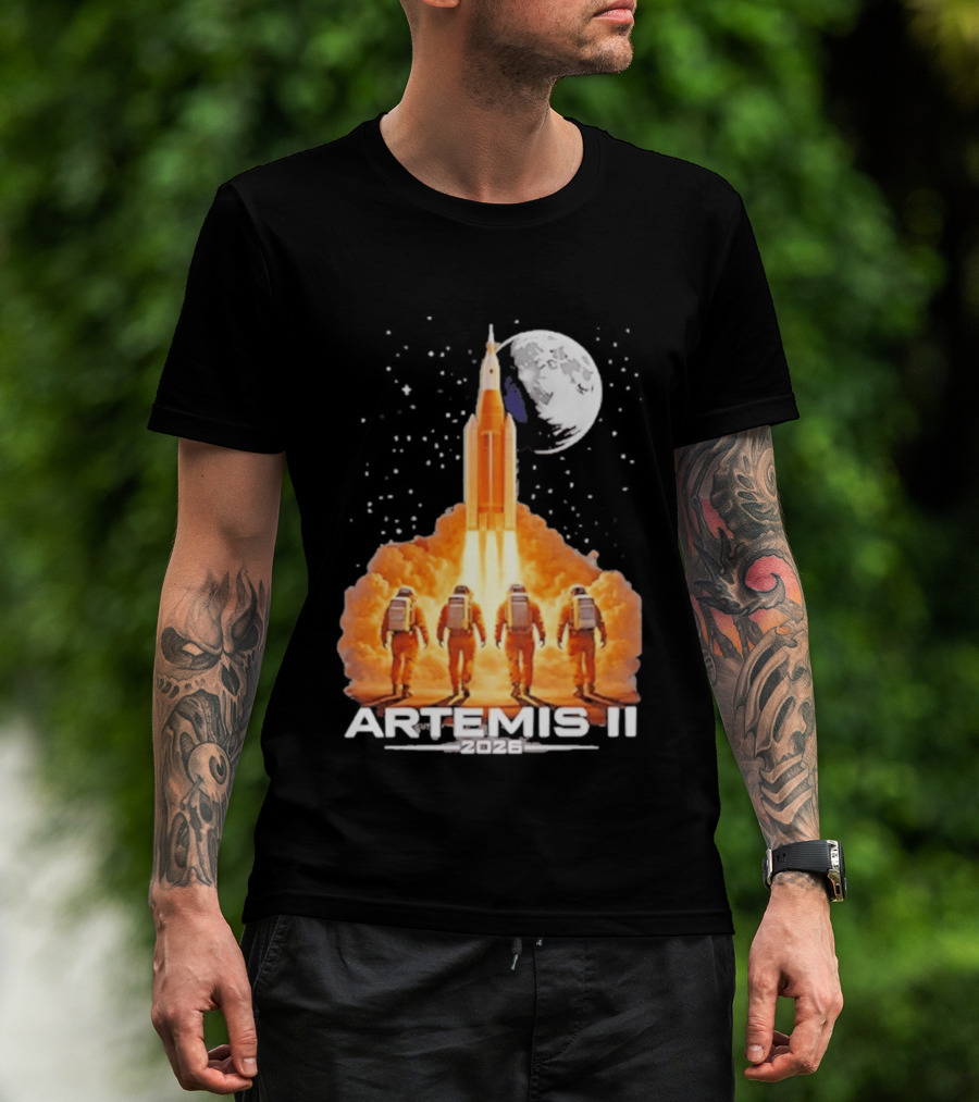 Artemis II Moon Mission 2026 NASA Astronaut Launch T-Shirt