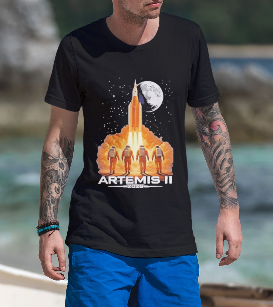 Artemis II Moon Mission 2026 NASA Astronaut Launch T-Shirt