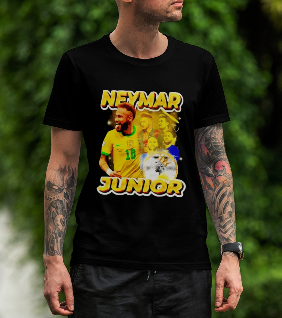 Neymar Junior Brasil National Football Team 10 Celebration Soccer Star T-Shirt