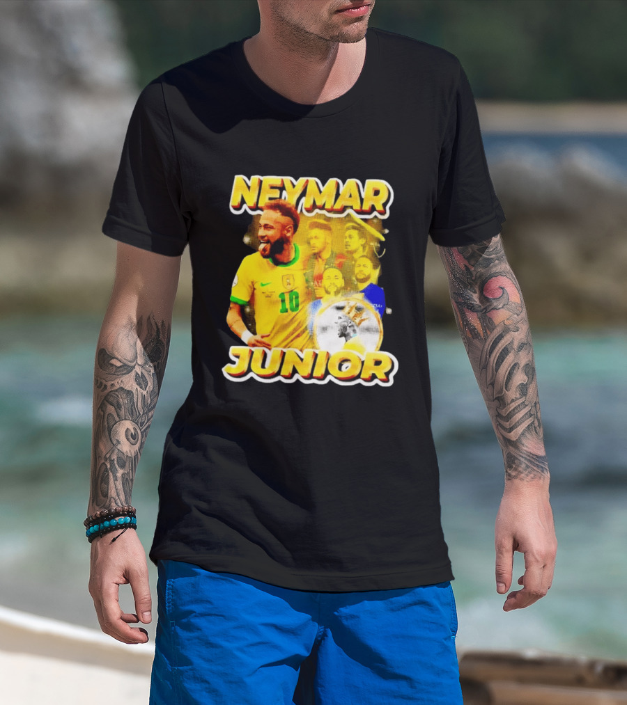 Neymar Junior Brasil National Football Team 10 Celebration Soccer Star T-Shirt