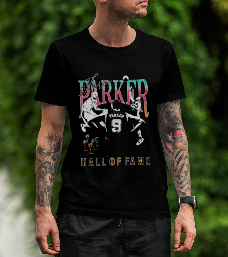 Parker Number 9 Hall Of Fame Spurs T-Shirt