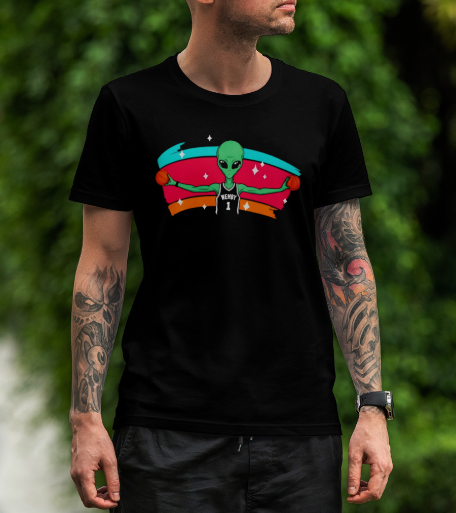 Victor Wembanyama Alien San Antonio Spurs Basketball NBA 2026 T-Shirt