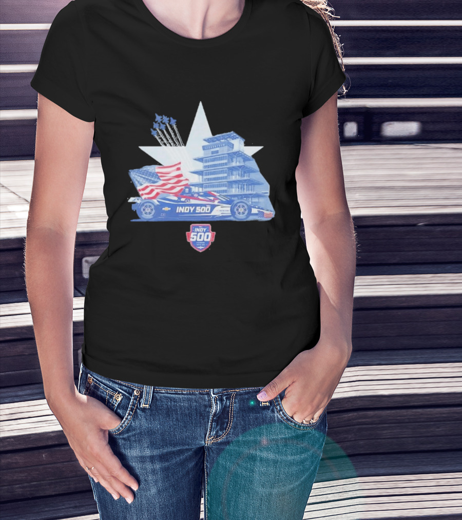 Need For Speed Indy 500 American Flag 2026 Racing Event T-Shirt