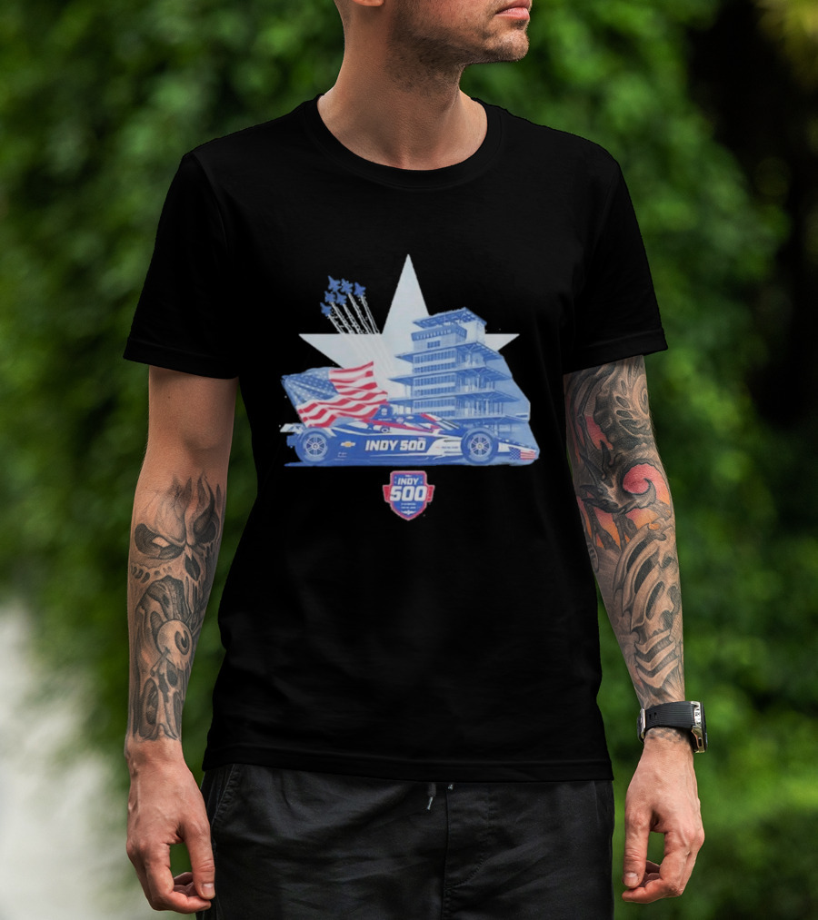 Need For Speed Indy 500 American Flag 2026 Racing Event T-Shirt
