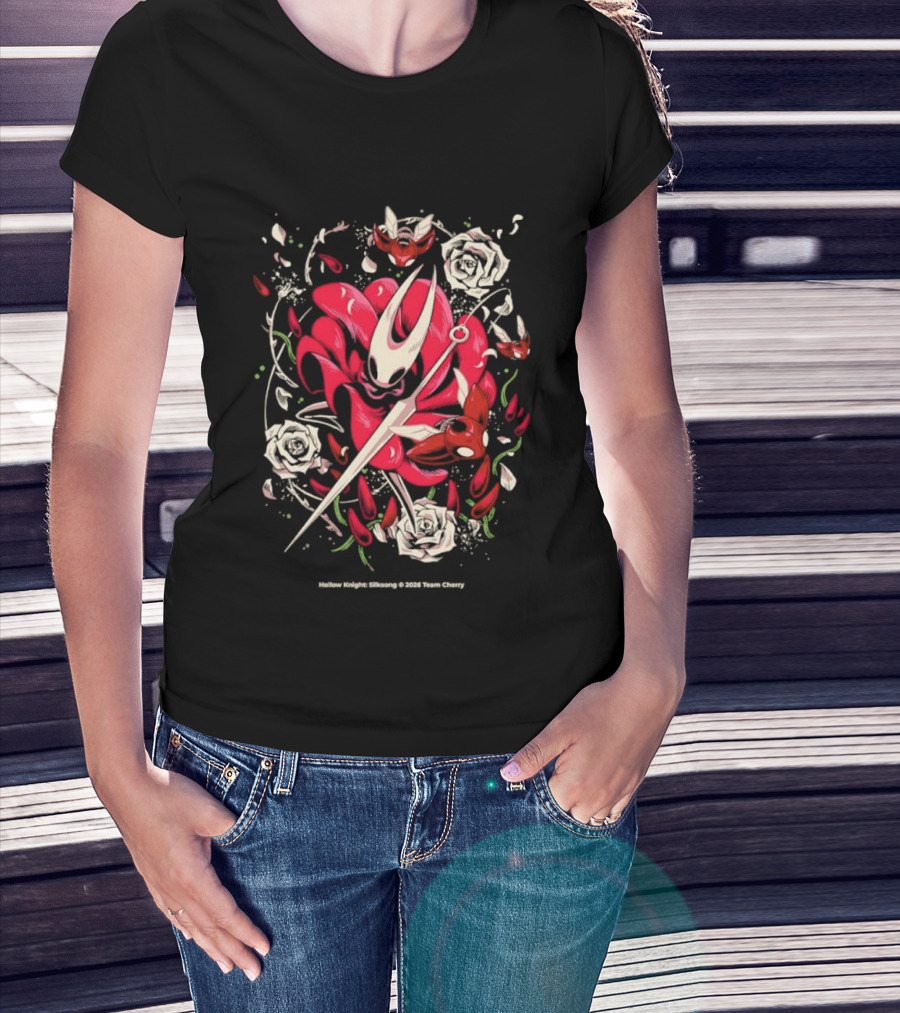 Hollow Knight Silksong Hornet Little Spider Floral T-Shirt