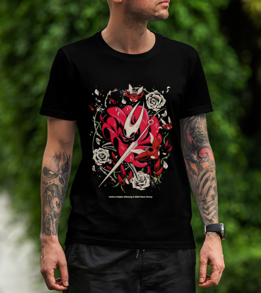 Hollow Knight Silksong Hornet Little Spider Floral T-Shirt
