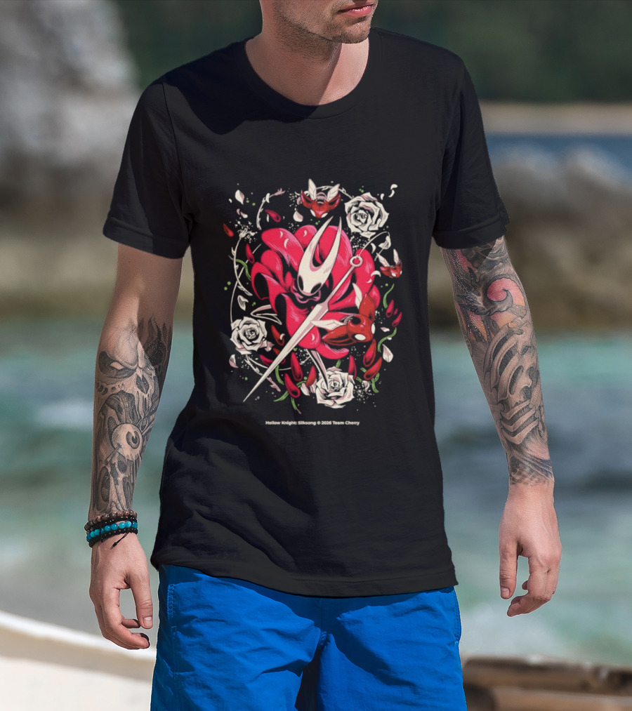 Hollow Knight Silksong Hornet Little Spider Floral T-Shirt