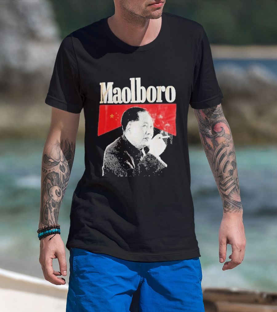 Maolboro Mao Zedong Chinese Flag Mashup T-Shirt