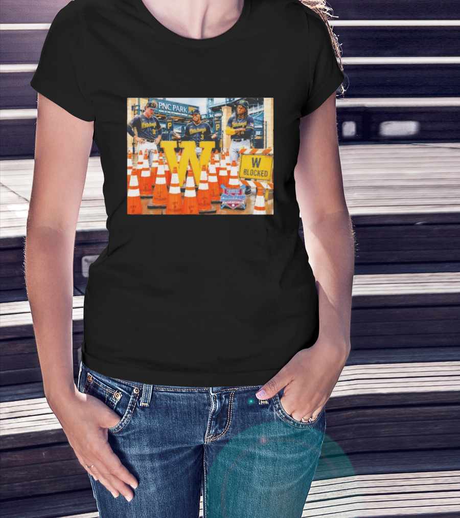 Skenes Jones Keller Pittsburgh Pirates PNC Park W Blocked T-Shirt