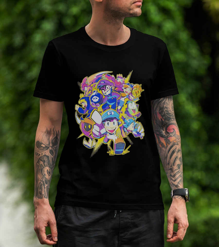 SMG4 All Star Game Characters Colorful Animation T-Shirt