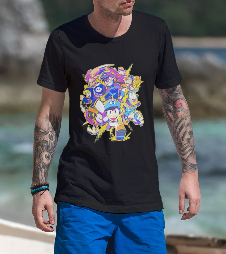 SMG4 All Star Game Characters Colorful Animation T-Shirt