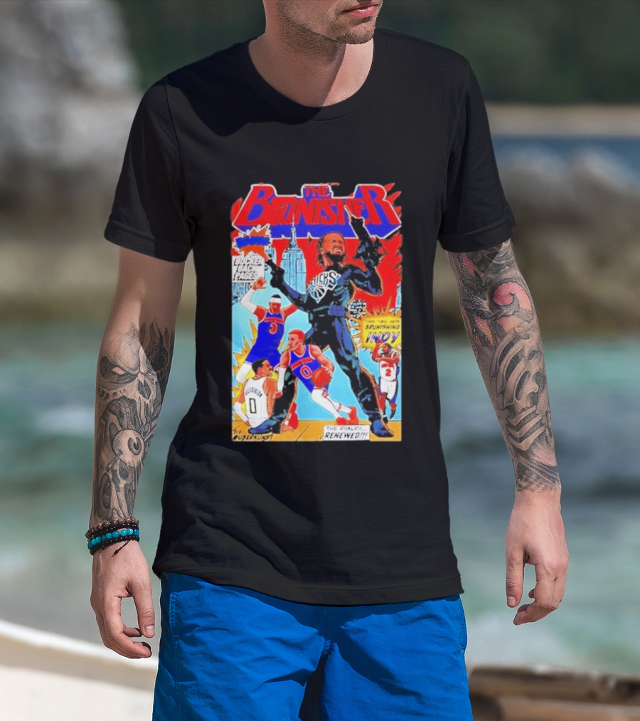 The Brunisher Jalen Brunson Knicks Comics Empire State Mocks Indiana T-Shirt