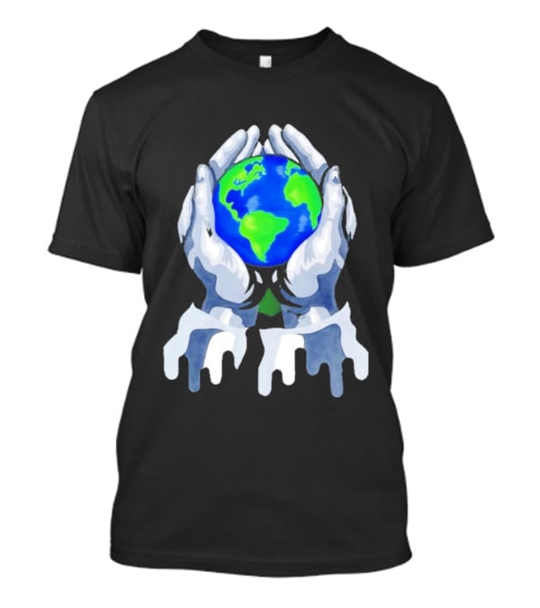 The Earth Lies In Our Hands Eco Friendly Planet Guardians T-Shirt