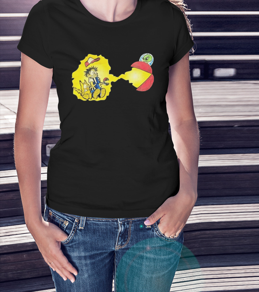 Pokémon Alien Nation Meets Pac Man Mashup T-Shirt