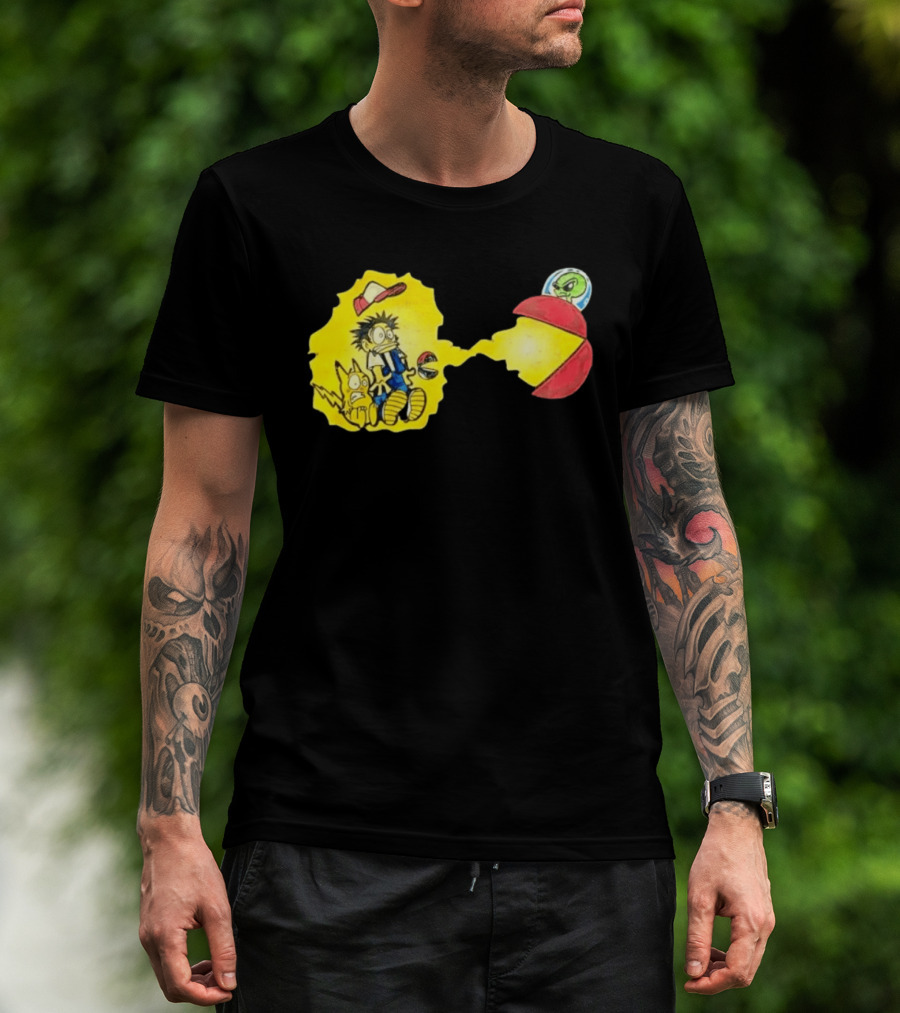 Pokémon Alien Nation Meets Pac Man Mashup T-Shirt