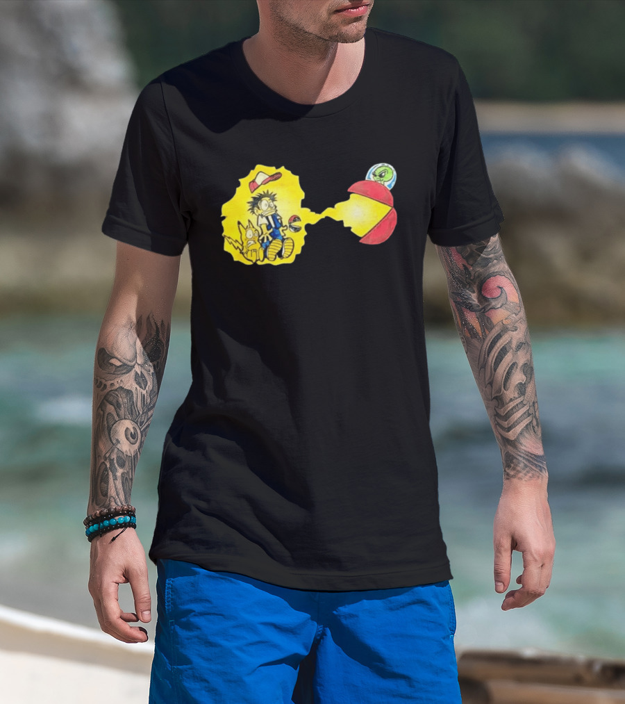 Pokémon Alien Nation Meets Pac Man Mashup T-Shirt